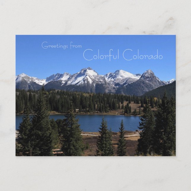 Gruß von Colorful Colorado Postcard Postkarte (Vorderseite)