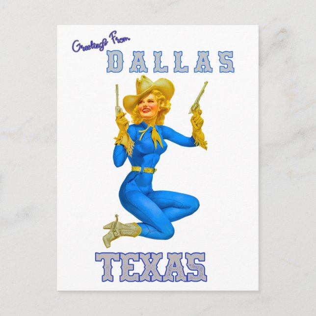 Gruß von Dallas Texas  Postkarte (Vorderseite)