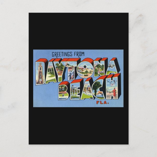Gruß von Daytona Beach Florida Postkarte (Vorderseite)