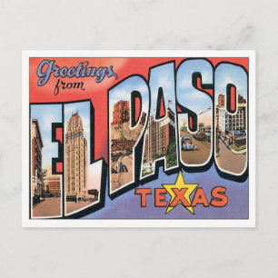 Gruß von EL Paso, Texas Postkarte