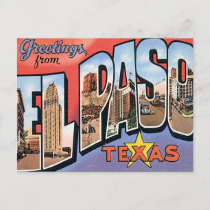 Gruß von EL Paso, Texas Postkarte