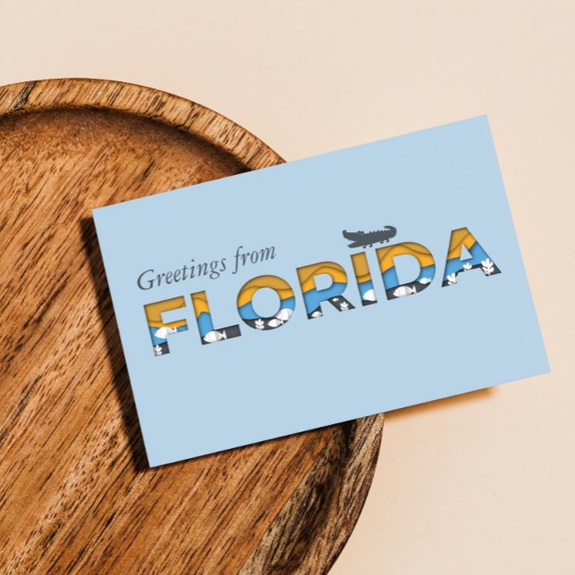 Gruß von Florida Staat Template Postkarte (Von Creator hochgeladen)