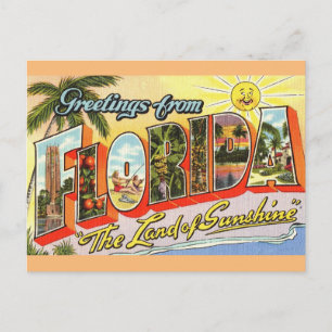 Gruß von Florida Travel Postcard Postkarte