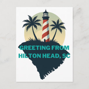 Gruß von Hilton Head Island 2025 Postkarte