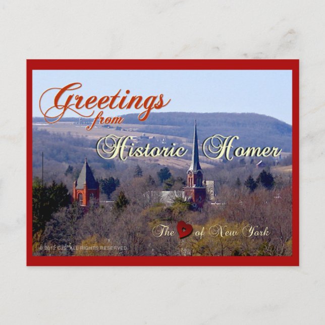 Gruß von Historic Homer Postcard Postkarte (Vorderseite)