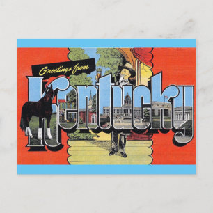 Gruß von Kentucky Vintage Travel Postcard Postkarte