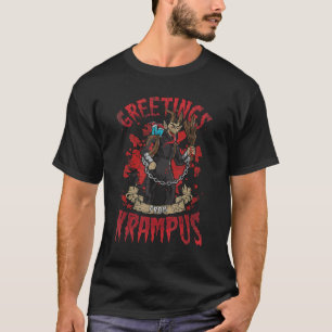 Gruß von Krampus Weihnachtsfeiertag Horror Pagan N T-Shirt