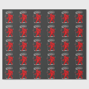 Gruß von Krampus Xmas Weihnachten Geschenkpapier