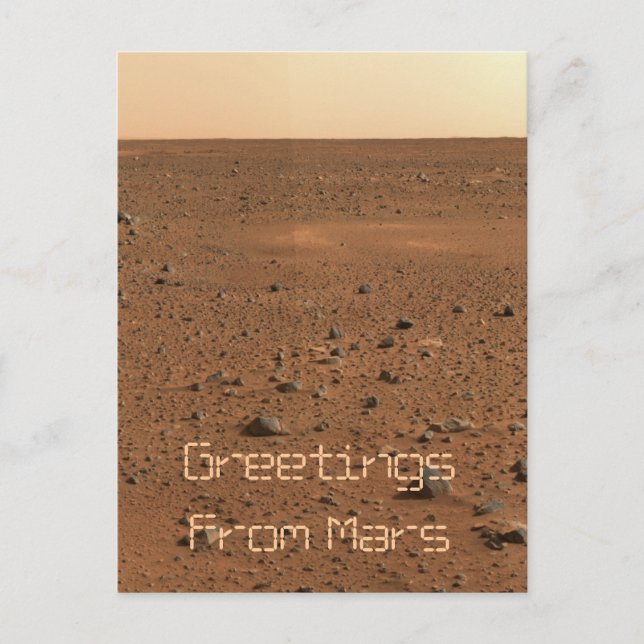 Gruß von Mars Postkarte (Vorderseite)