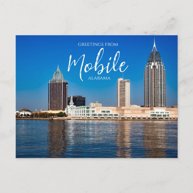Gruß von Mobile Alabama Postcard Postkarte (Vorderseite)
