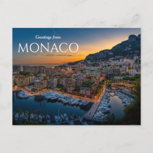 Gruß von Monaco Postcard Postkarte