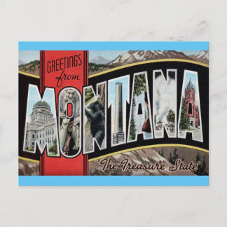 Gruß von Montana Travel Postcard Postkarte