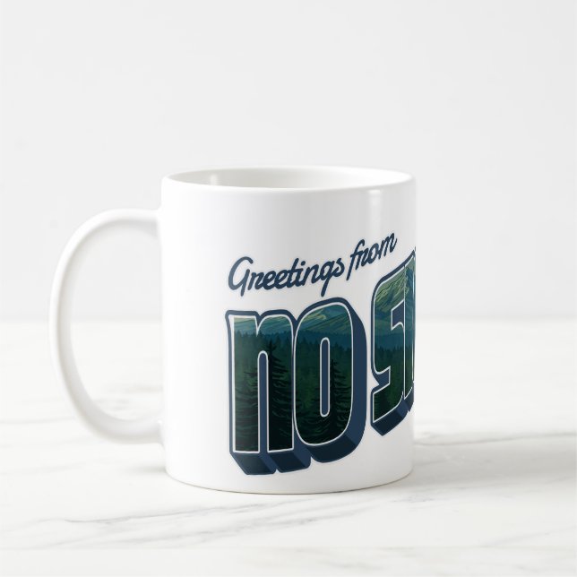 Gruß von No Signal Kaffeetasse (Links)