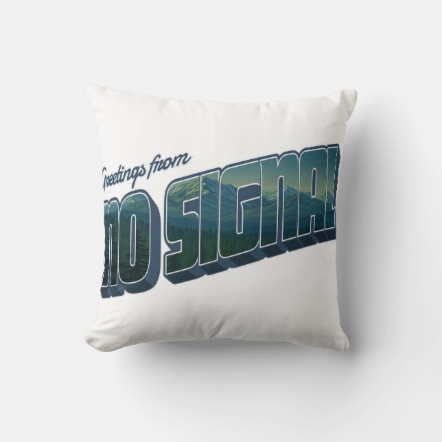 Gruß von No Signal Kissen (Vorderseite)