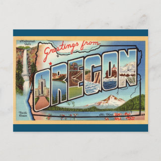 Gruß von Oregon Travel Postcard Postkarte