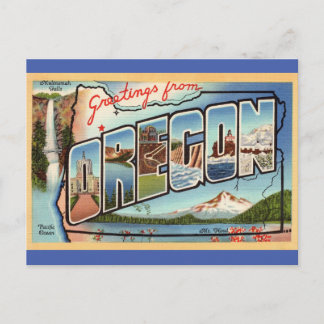 Gruß von Oregon Travel Postcard Postkarte