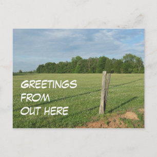 Gruß von Out Here Postkarte