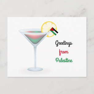 Gruß von Palestina Cocktail Urlaub Postkarte