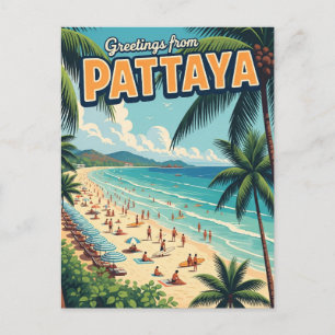 Gruß von Pattaya Beach Thailand Travel Postkarte