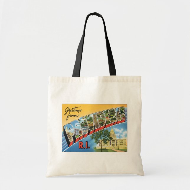Gruß von Providence, Rhode Island Tote Bag Tragetasche (Vorne)