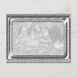 Gruß von Silber-Rahmen-Fotovorlagen Postkarte