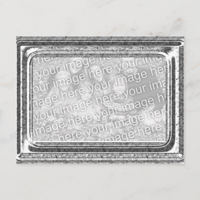 Gruß von Silber-Rahmen-Fotovorlagen Postkarte (Vorderseite)