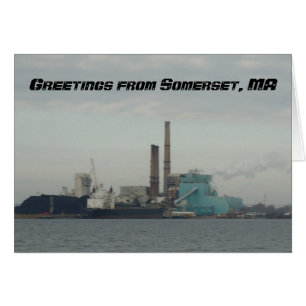 Gruß von Somerset, MA Power Pflanze Card