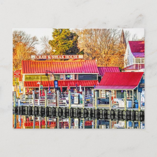 Gruß von St. Michaels Maryland Postkarte (Vorderseite)