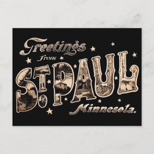 Gruß von St Paul Minnesota Postcard Postkarte
