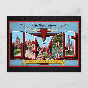 Gruß von Texas Travel Postcard Postkarte