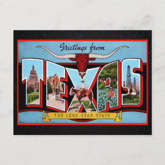 Gruß von Texas Travel Postcard Postkarte