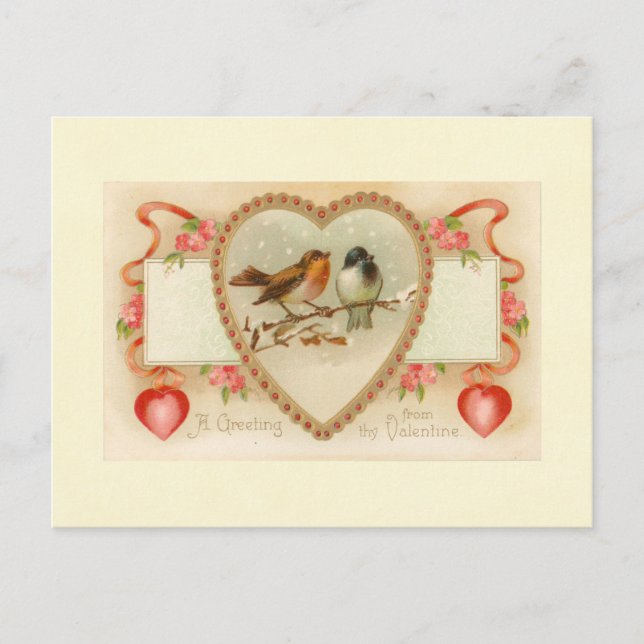 Gruß von Thy Valentine Feiertagspostkarte (Vorderseite)