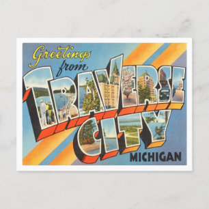 Gruß von Traverse City, Michigan Travel Postkarte