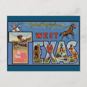 Gruß von West Texas Travel Postcard Postkarte