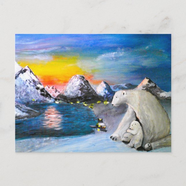 Gruß Weihnachts-Weihnachtskarte leer Postkarte (Vorderseite)