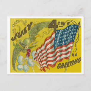 Gruß zum 4. Juli Postkarte