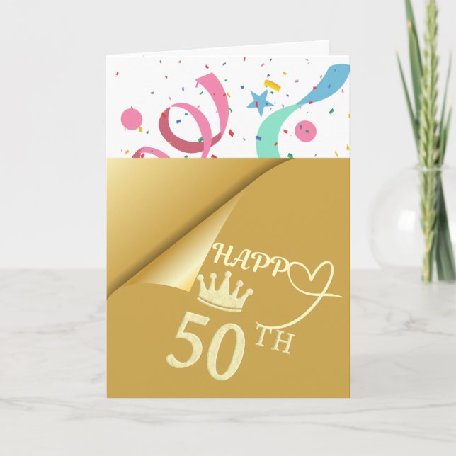 Gruß zum 50. Geburtstag Karte (Vorderseite)