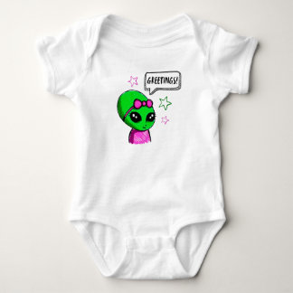 Grüße Alien Baby Girl Strampler