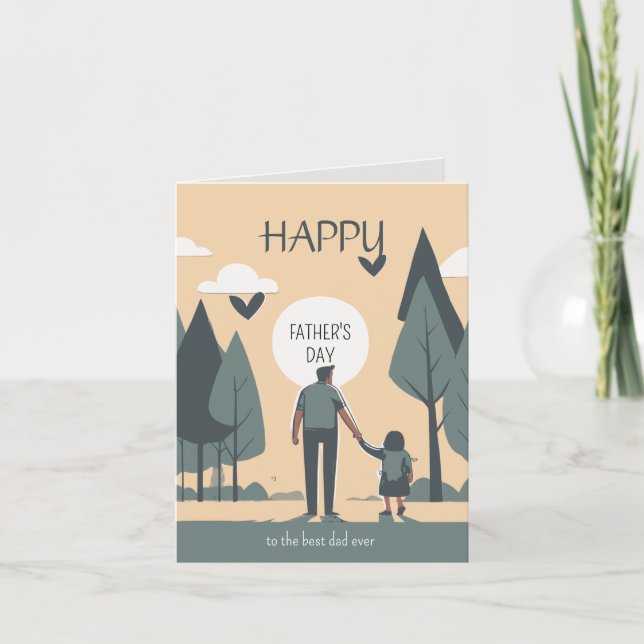 Grüße an den schönsten Vater aller Zeiten, lieblic Karte (Vorderseite)