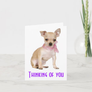 Grüße an Ihren Chihuahua-Welpen Grußkarte Karte