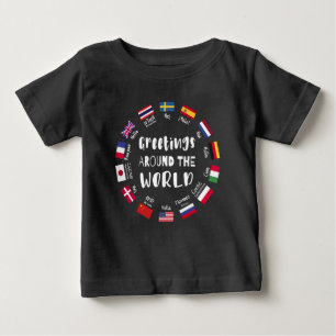 Grüße auf der ganzen Welt, Hallo in allen Sprachen Baby T-shirt