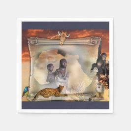 Grüße aus Afrika Serviette
