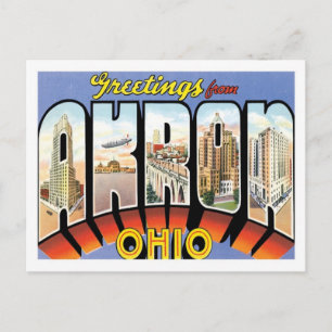 Grüße aus Akron Ohio US-Stadt Postkarte
