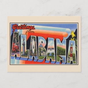 Grüße aus Alabama Large Letter Postkarte