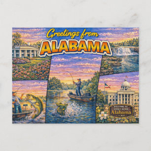 Grüße aus Alabama Postkarte