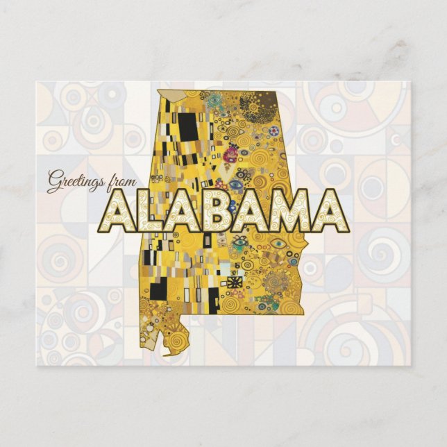 Grüße aus Alabama Postkarte (Vorderseite)