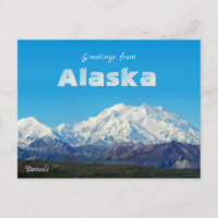 Grüße aus Alaska Denali Postkarte Landschaftlich