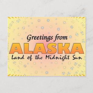 Grüße aus Alaska Postkarte