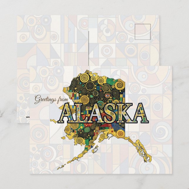 Grüße aus Alaska Postkarte (Vorne/Hinten)