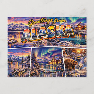 Grüße aus Alaska Postkarte